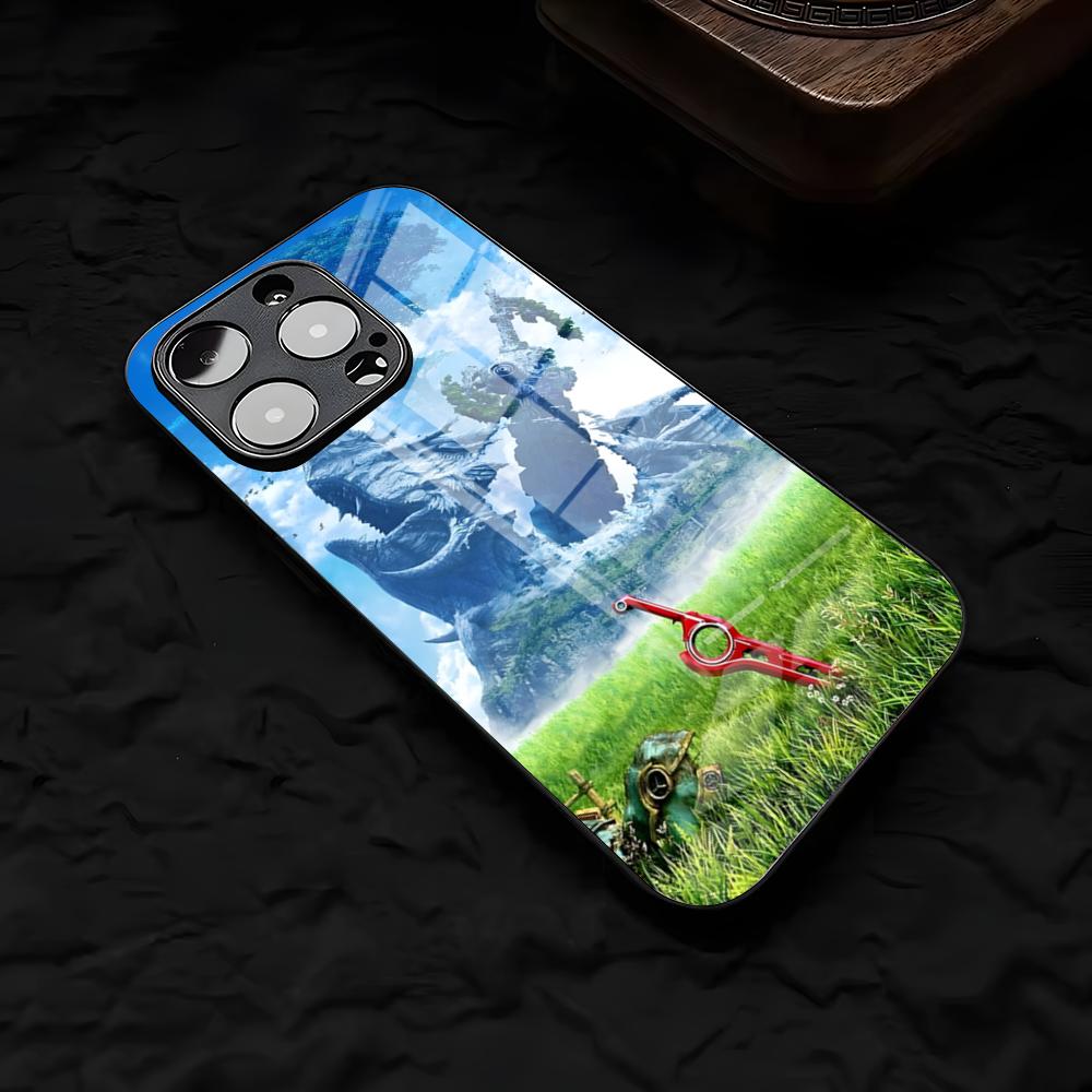 X-Xenoblade C-Chronicles Phone Case For IPhone 17 Air 16 E Pro Max 15 14 13 Mini 12 Pro 11 Max Plus Black Glass Cover