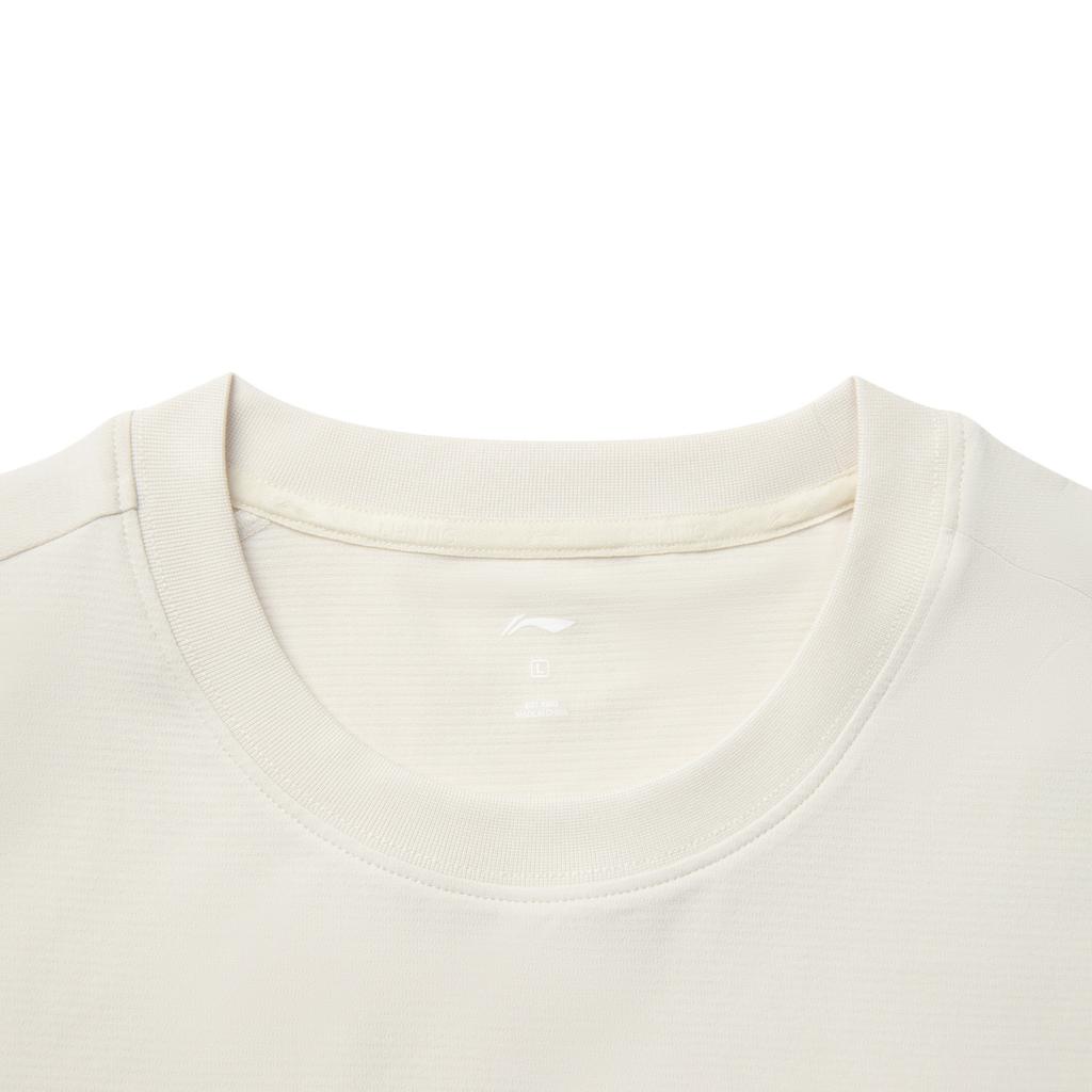 Li Ning Comfortable Simple Round Neck Pullover Casual Sports Short Sleeve T-Shirt Men Tops Silver-Gray ATSV267-4