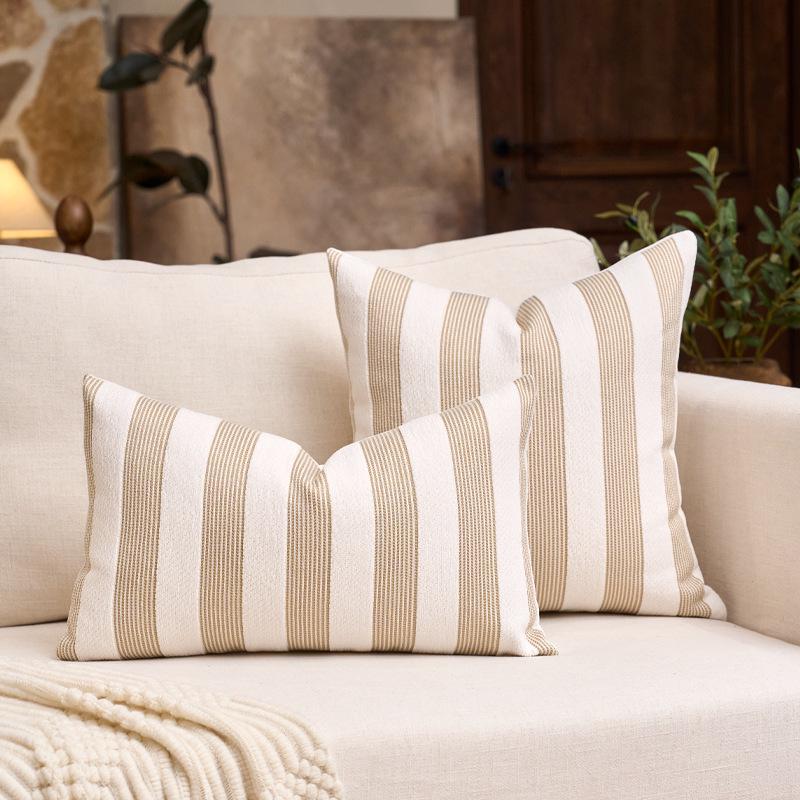 Randigt Chenille Dekoradopplagg - Modern Bohemisk Stil (Ingen insats)
