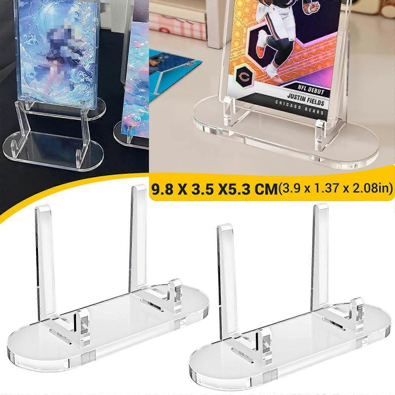 10pcs Clear Acrylic Trading Card Display Stand for Graded Cards Sports Card Holder