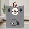 Soft Blanket Airplane Travel Cute M-Mamegoma Seal Anime Throw Blanket  Flannel Bedspread For Couch Bed Fashion Sofa Bed Cover