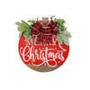 Merry Christmas Wooden Wreath Door Sign - Window Decoration