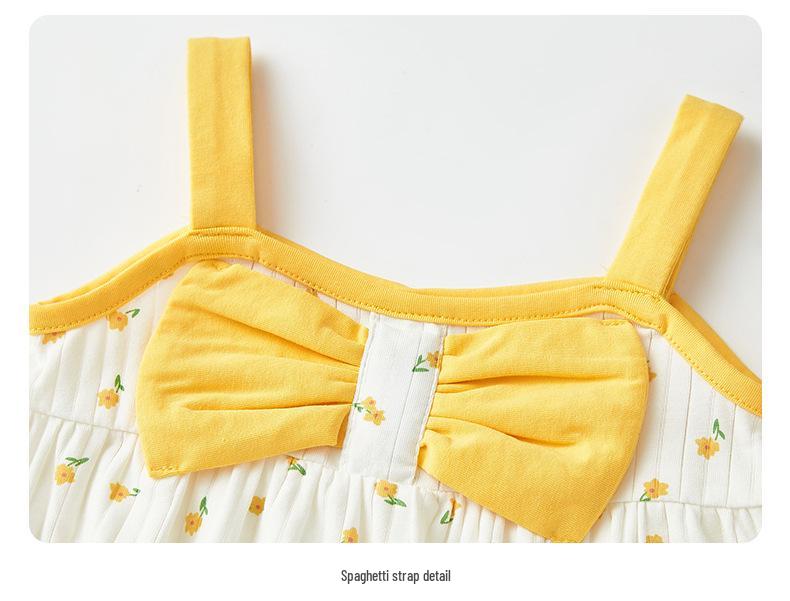 2025 Cute Summer Romper Baby Sling Jumpsuit - Fashion Wrap-around Newborn Girl Bodysuit 3657