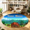 Stardew Valley Personalized Round Rug Support Custom Name, Soft Home Decor Mat