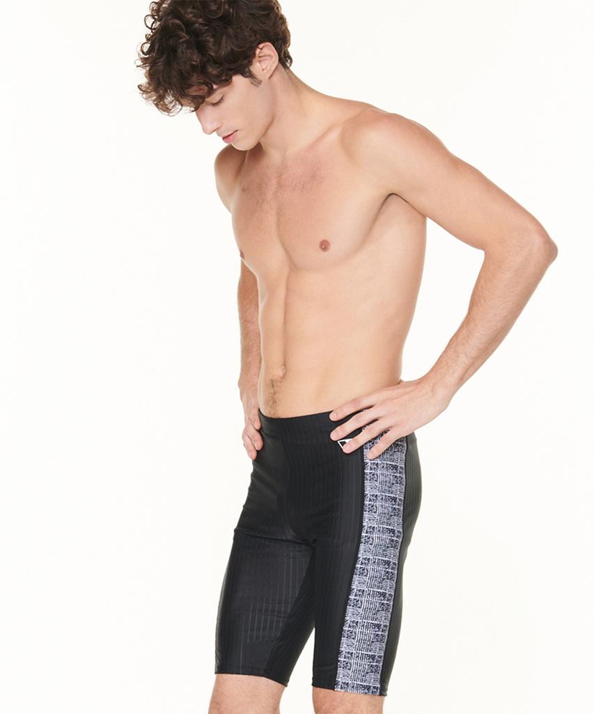 Jeteseu Men'S Easy Fit Knee-Length Swimsuit Pants Indoor Swimwear M_3A955