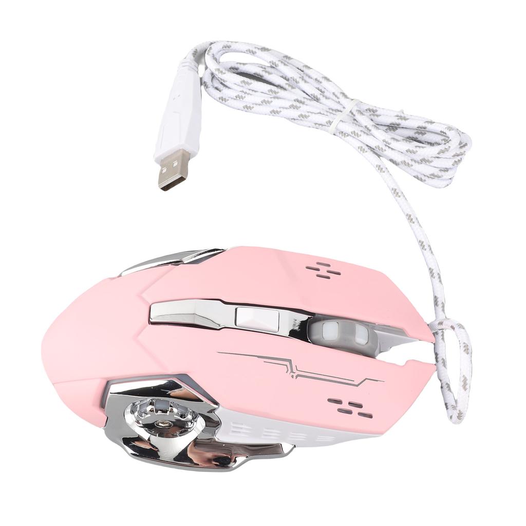 Wired Gaming Mouse USB Optical Computer Mouse with RGB Backlight 4 Adjustable DPI Up to 3600 Laptop Silent Mouse for