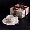 French Garden Ceramic Coffee Cup with Saucer