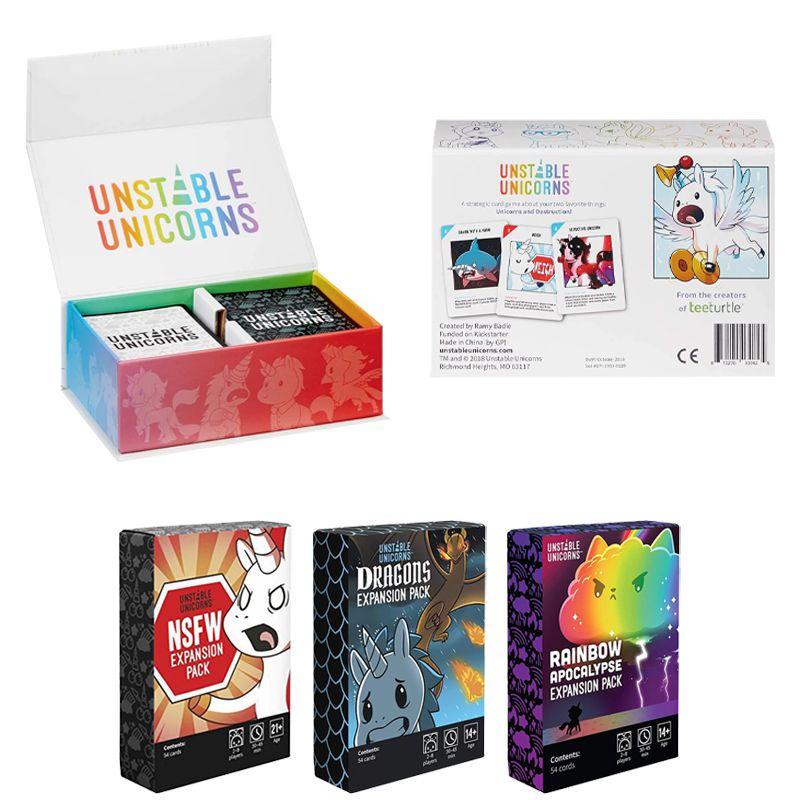 Unstable Unicorns Card Board Game Expansion Nsfw Rainbow Dragons Family Party Pack
