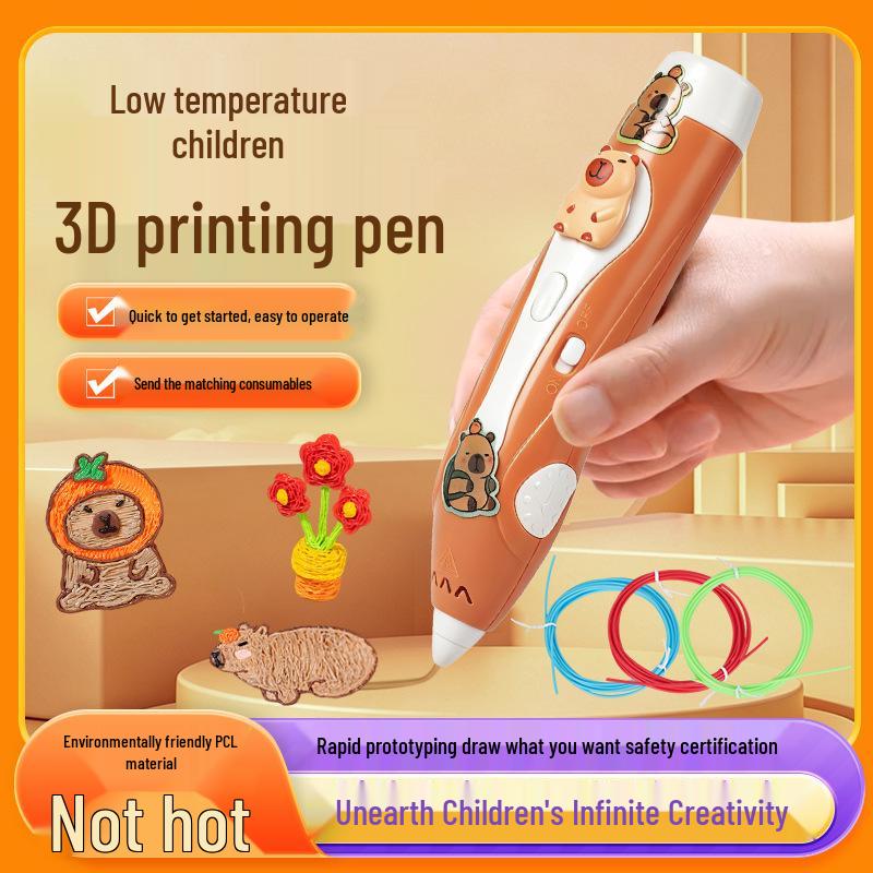 Children's 3D Printing Pen: Low-Temperature Battery-Powered DIY Art & Doodle Toy