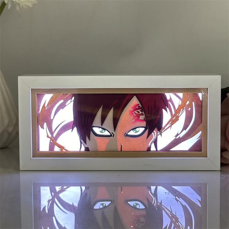 Naruto Anime Paper Carving Lamp: Desktop Ornament & Photo Frame Figurine