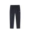 Solid Color Logo Casual Straight Leg Fleece Knit Sports Pants Men Bottoms Black 952247745-3