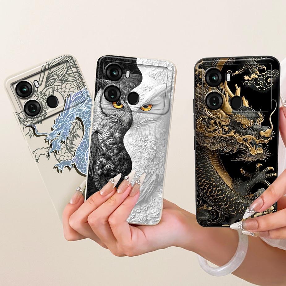 For Itel P40 Plus Case P683L Luxury Candy Painted Cover Soft TPU Matte Phone Case For Itel P40 P 40 ItelP40 P40+ Back Cover Bags