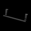 Yoshidataku Black Adhesive Stainless Steel Towel Bar Set