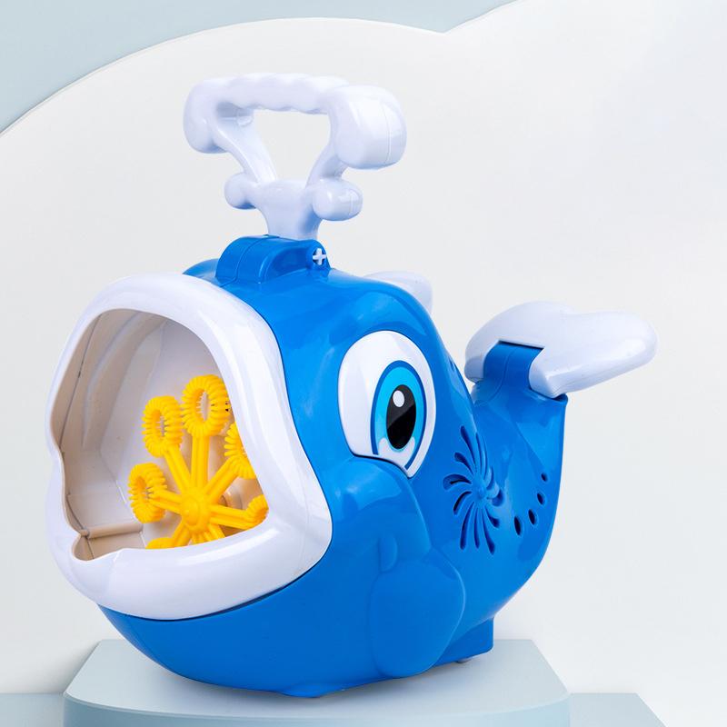 Macchina Sparabolle Automatica Balena Soffiatore Elettrico Automatico per Bolle Macchina per Fare Bolle per Bambini Piccoli Maschi Femmine