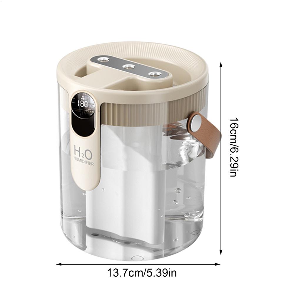 Small Humidifier 2.5L Nursery Mist Maker 5 Mist Levels Portable Humidifier With 3 Nozzles For Bedroom Home Desk Travel Nursery белый