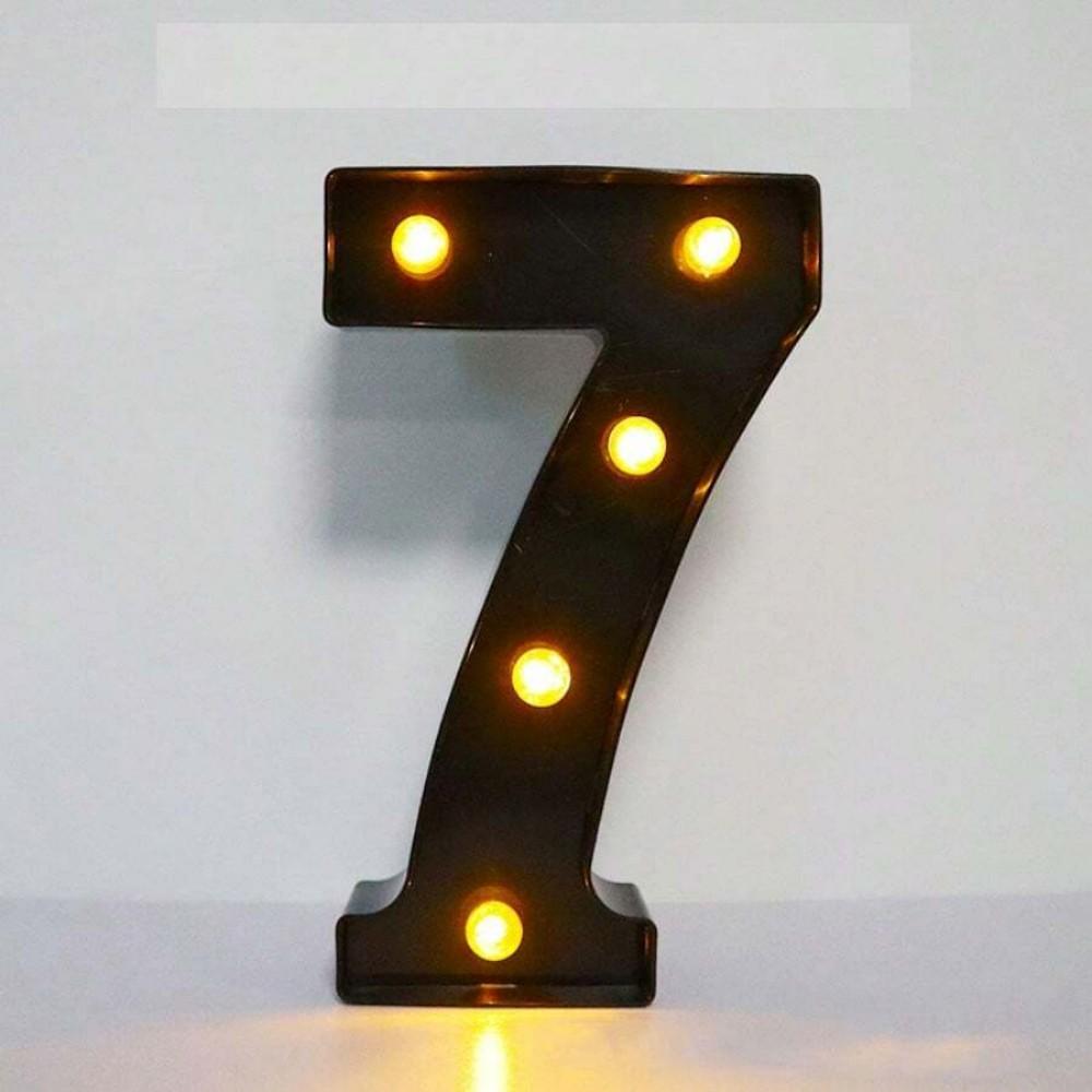 1PC 21.8cm LED Letter Light Luminous Letter and Number Night Light Suitable for Home Bar Wedding Birthday Party Decoration