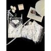 Ice and snow silk pajamas women's summer girls pure desire suspender shorts loungewear set pajamas sweet Korean ins style