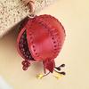 Bag Pendant Imitation Leather Hand-Stitched 3D Pomegranate Design Key Chain Wear-Resistant Bag Accessory