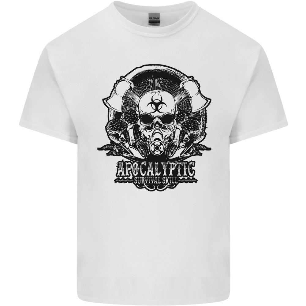 Apocalyptic Survival Skull Gamer Gaming Mens Light Cotton T-Shirt Unisex T-Shirt XXL