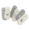 Simple Boat Socks, Spring and Summer Puppy Sweat-absorbing Cartoon Low-top Invisible Short Socks, Shallow Opening Anti-slip Silicone, No Heel Drop