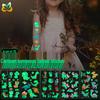 Waterproof Glow-in-the-Dark Dinosaur, Unicorn & Mermaid Temporary Tattoo Stickers for Kids