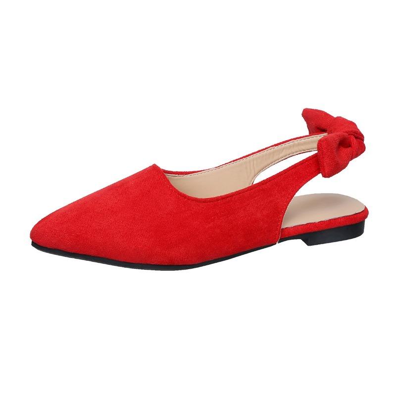 Temperament Socialite Bag Head Pointed Sandals Female Summer Suede Super Soft Sole Not Tired Feet Fairy Single