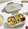 2 Pc Lunch Box BPA Free Microwave Safe Large Capacity Leak-proof Bento Box Portable Divided Food Storage