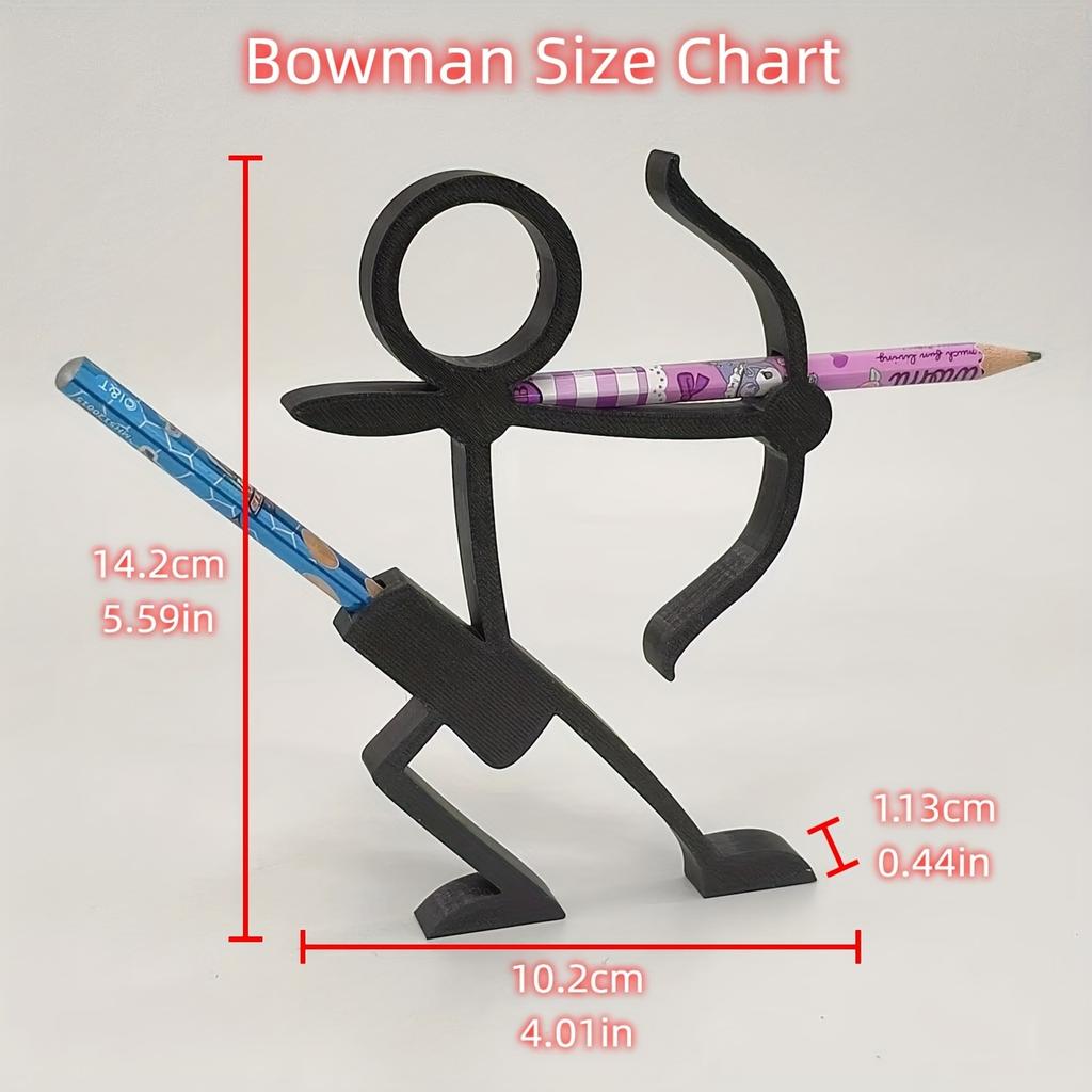 4pcs 3D Printed Stick Figure Pencil Holders, Pen Stands, Pen Containers, Desktop Ornaments, Stationery, And Desktop Sculptures