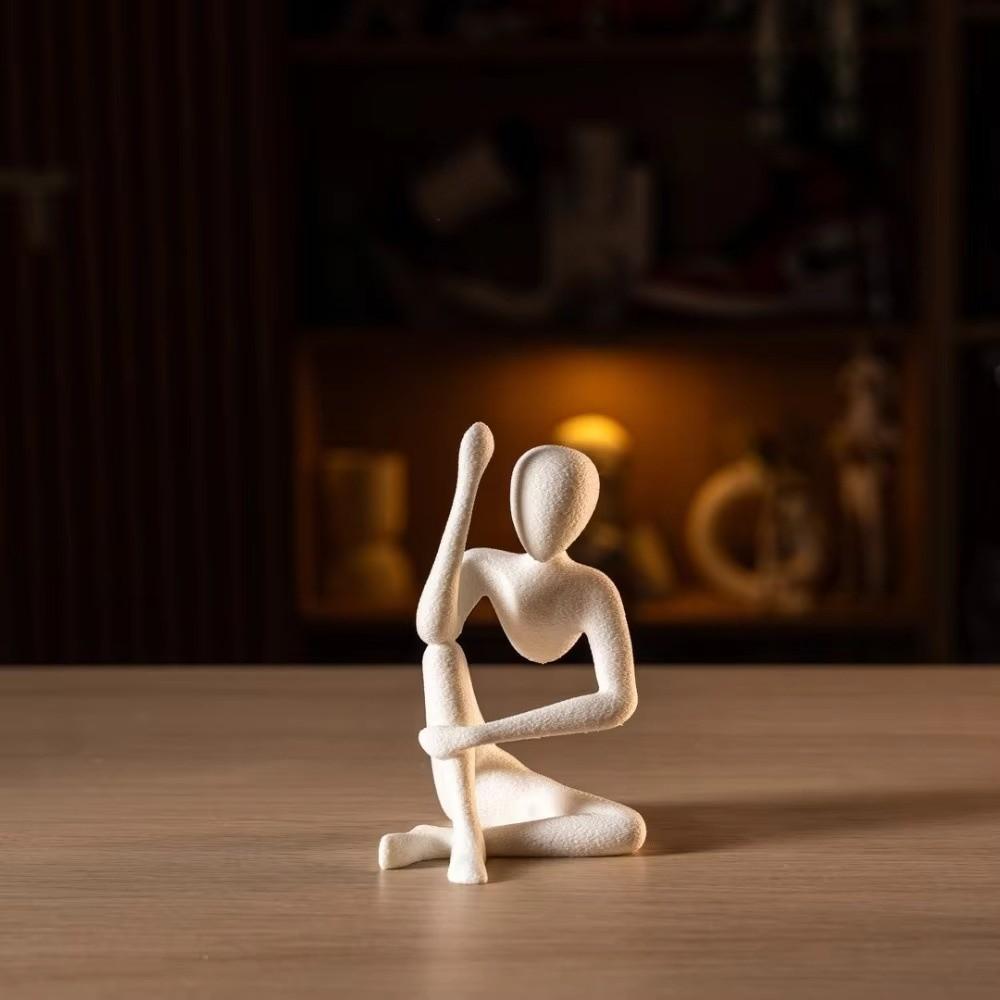 3D Printed Desktop Ornaments Abstract Flower Vase Thinker Sculpture  Art Collectible