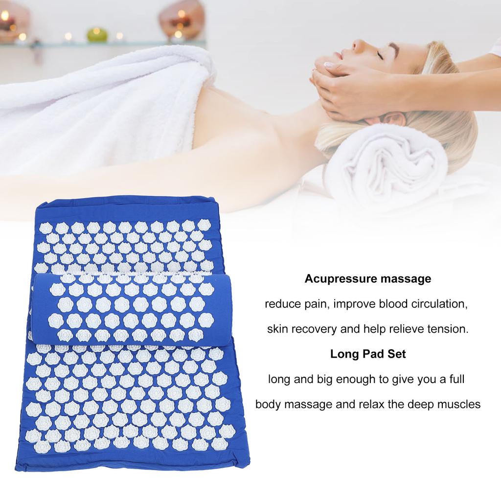Acupressure Pad Massage Relax Muscle Reduce Neck Back Shoulder Head Pain Stress Relief Acupressure Mat