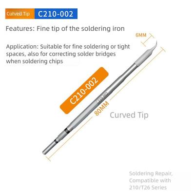 C210 Soldering Tips C210 Soldering Tip Cartridge With T210T26 Soldering Station For Test Measurement Tool Accessory