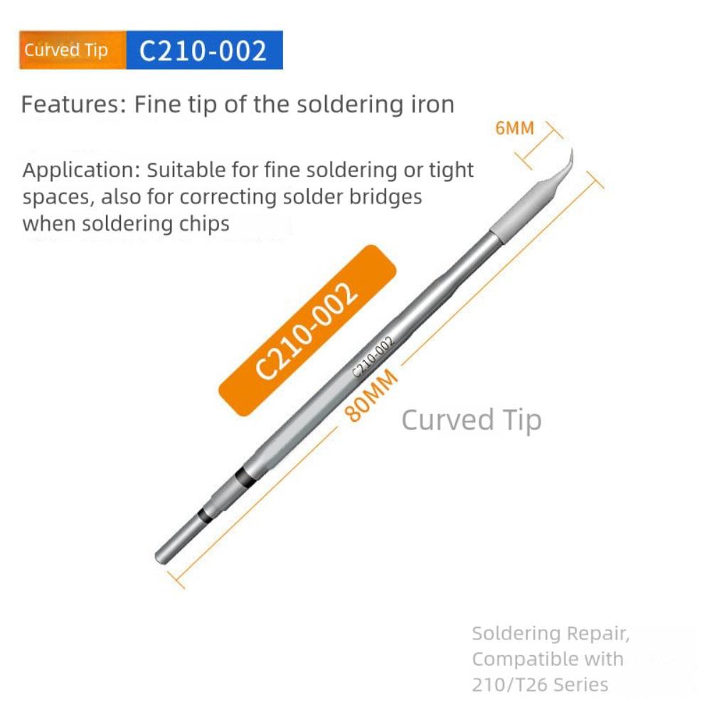 The C210 Soldering Tip Is Suitable For Use With The T210T26 Soldering Station, Removing Adhesives Tinning, And Repairing Solder