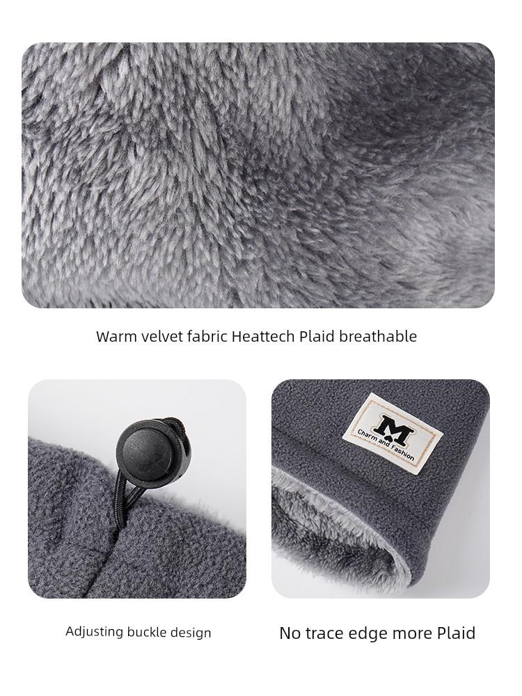 Scarf Men's Winter Fleece-lined Bandana Cycling Heattech Neck Protection Windproof Helmet Liner Cap Women's Cold-Proof Scarves Headscarf