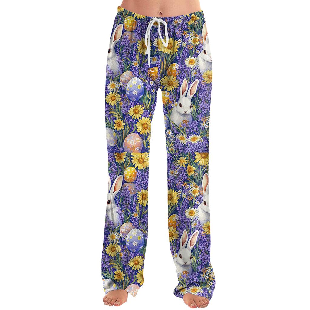 Dámské Módní Volné Ležérní Tištěné Ležérní Kalhoty