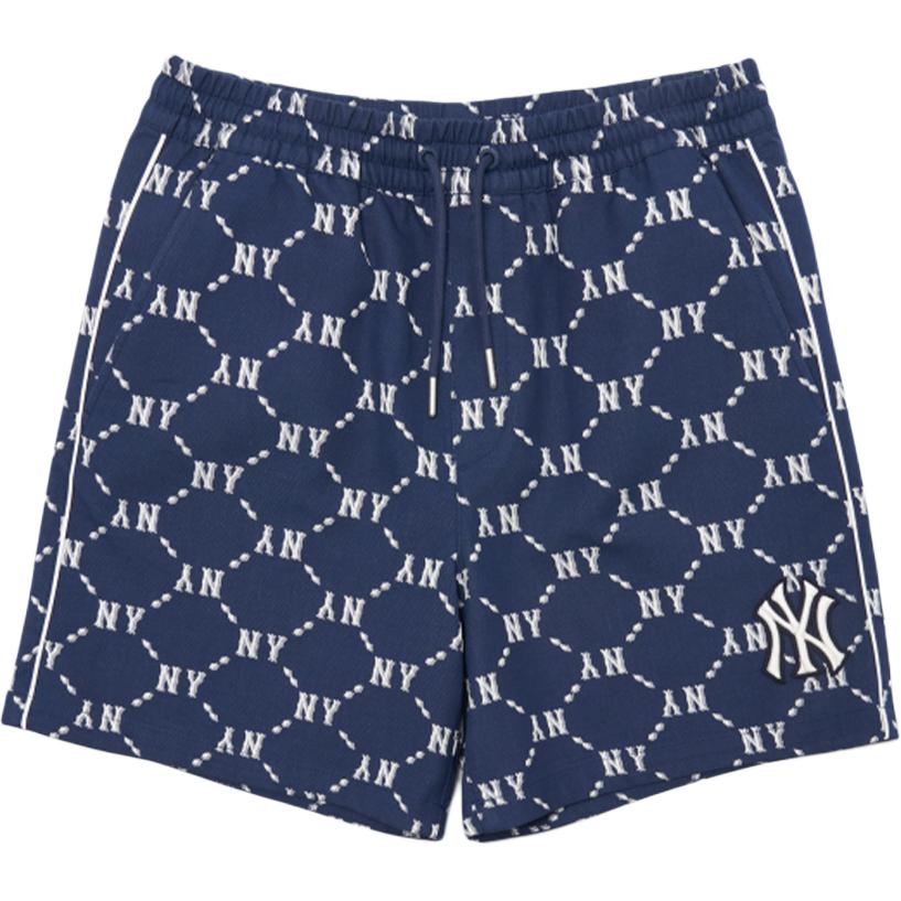 New MLB MLB Basic Logo New York Yankees Shorts Unisex Marine Blue 3ASMM0323-50NYL