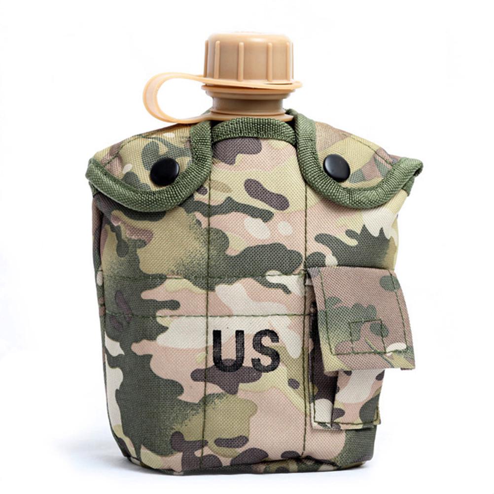hiking canteen 3 piece Tactical Military Camouflage Camping Water Bottle Bag Canteen Cup