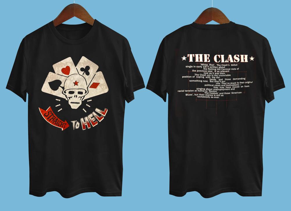 

80s THE CLASH Band Tour Black All Size SOFT STYLE SHIRT S01 Unisex T-Shirt M