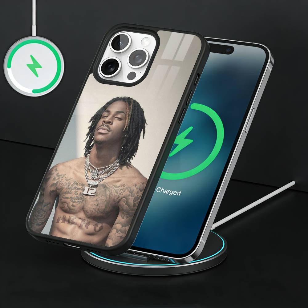 Custodia per Telefono Basketball Ja M-Morant 12 Per iPhone17,16,15,14,13 Plus,Pro Max Magnetica Per Ricarica Wireless Magsafe