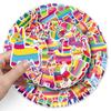 50 Cartoon Waterproof Piñata Stickers for Water Bottles, Journals, Desktops, Helmets, and Epoxy Decor