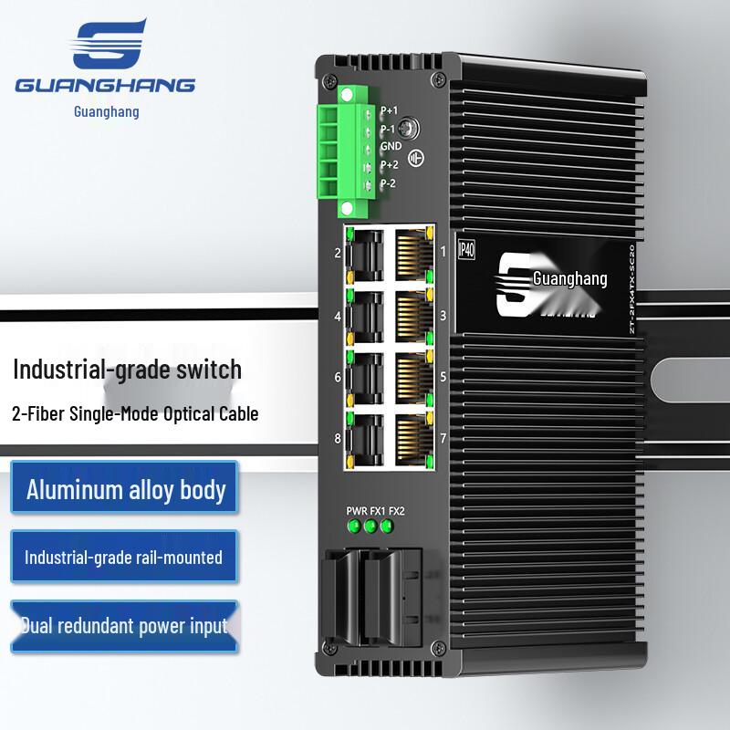 Guanghang Unmanaged Industrial Fiber Optic Transceiver