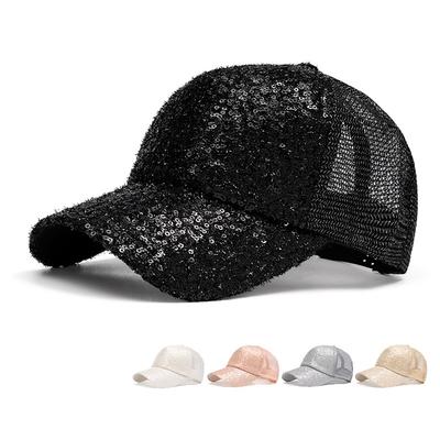 Women's Spring Summer Sequin Cap  Sunscreen Sun Hat Sunshade Baseball Cap