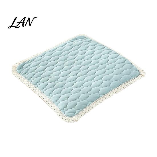Soft Plush Seat Cushion Chair Pad with Ties, Non Slip Lace Trim, Thickened for Kitchen Stools 16 X Inch Washable Dining Office Pads Leisure Chairs