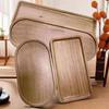 Tableware Solid Wood Food Tray Round Rectangle Dessert Plate Japanese-style Wooden Snack Fruit Tea Saucer Pallet Kitchen Supply