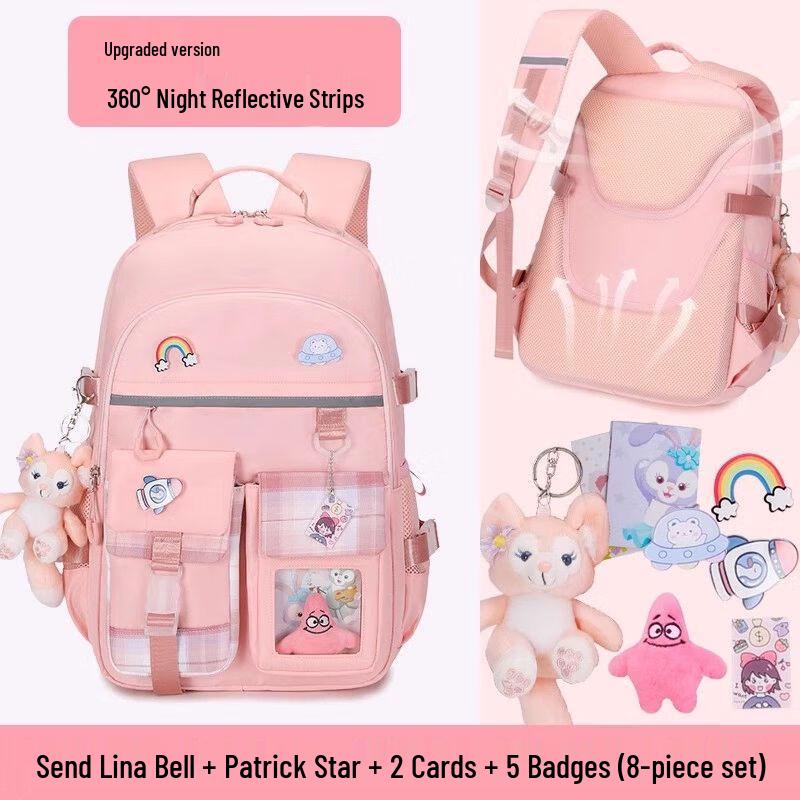 Qinli Girls  Elementary School Backpack (Grades 1-6) Small (Grades 1-2)
