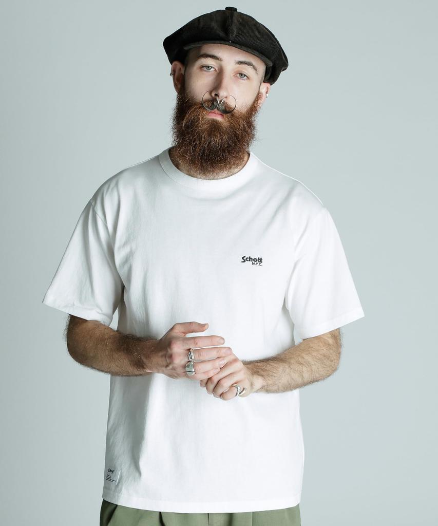 Schott Archive Tag T-Shirt, Herren, Größe XL, 030, Weiß, 782-5134021