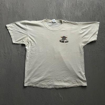 Vintage Erie SeaWolves Shirt XL White 90s Dodge Ram