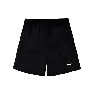 Pure Color Logo High-Waist Drawstring Casual Shorts Men Bottoms Black AAPT697-1