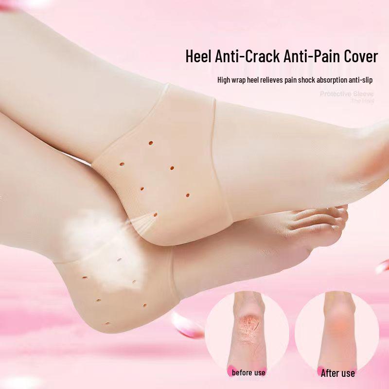 Waterproof Silicone Heel Protector Pads - Moisturizing, Anti-Pain, and Anti-Friction Relief for Shoes.