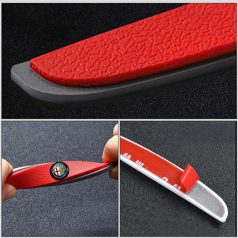 FJWXM1 For Alfa Romeo 4pcs Car Door Handle Protective Stickers Anti-scratch Anti-collision Strip 159 Giulietta Giulia 147 Mito 156 159