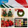 800 Pieces Christmas Pipe Cleaners Craft Pipe CleanersGlitter Chenille Stem Creative Arts Chenille Stems for DIY Craft Christmas